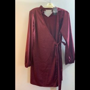 Fashion nova wrap shirt dress